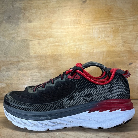 Hoka One One Bondi 5 Mens Size 10 Wide Running Shoes Sneakers Black Gray - Picture 3 of 9